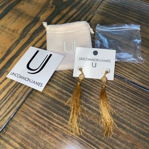 Uncommon James tassel gold earrings